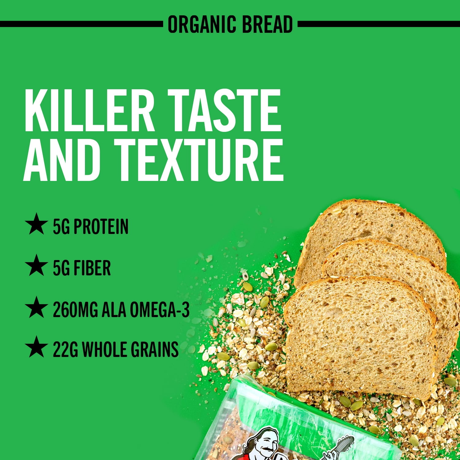 Dave's Killer Bread 21 Whole Grains and Seeds Organic Bread Loaf