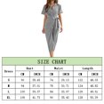 thumbnail image 5 of Yesfashion Women's Collar V Neck Button Front Tie Waist Short Sleeve Ruffle Hem Midi Dress, 5 of 5