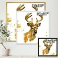 thumbnail image 4 of Designart 'Abstract Portrait Of Deer With Big Horns' Farmhouse Framed Canvas Wall Art Print, 4 of 5