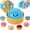 Glitter Blue, variant on Hxmsuire Therapeutic Dumpling Mystery Box Stress Ball w/ Steamer Desk Toy, Pink (1 Piece)