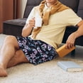 thumbnail image 4 of Daiia Love Butterflies Mens Woven Stretch Pajama Short,Short Pajama Pants-X-Large, 4 of 9