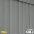 thumbnail image 6 of YELLOW BLINDS Grey Cordless PVC Vertical Blinds for Large Windows & Sliding Glass Doors, 78” W x 84” H, Light Filtering or Room Darkening, Easy Install, Modern Valance, Moisture-Resistant Shades, 6 of 8
