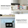 thumbnail image 4 of Advwin Twin Over Twin Bunk Bed with Desk, Stairs, LED Light & Charging Station, L-Shaped Metal Loft Bed with Storage Shelves & Drawers, 4 of 11