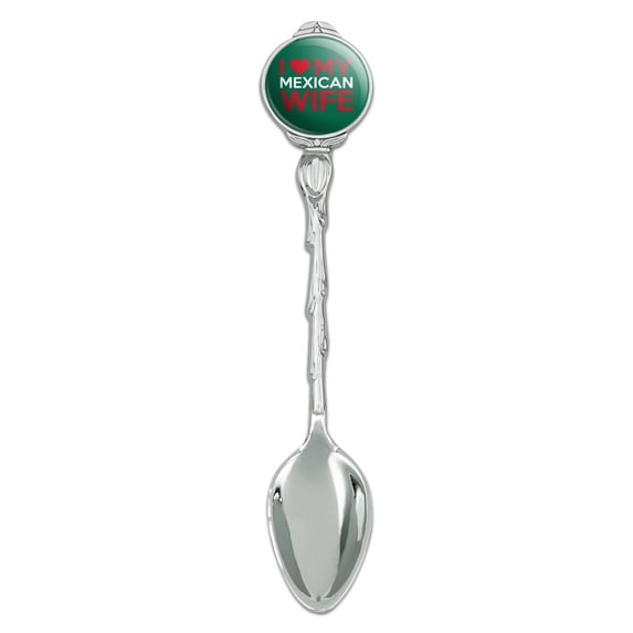 I Love My Mexican Wife Novelty Collectible Demitasse Tea Coffee Spoon