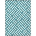 thumbnail image 2 of Addison Rugs Chantille Indoor/Outdoor Transitional Squares Teal Washable Rectangle Rug, 3' x 5', 2 of 6