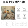thumbnail image 5 of HENGT  Decorative Pillows for Couch Oil Painting Birds Cushion Pillow Cover Colorful Cute Birds Outdoor Square Pillow Cushion Cases Pillow Case Farmhouse Rustic Cushion Case for Sofa Couch, 5 of 5