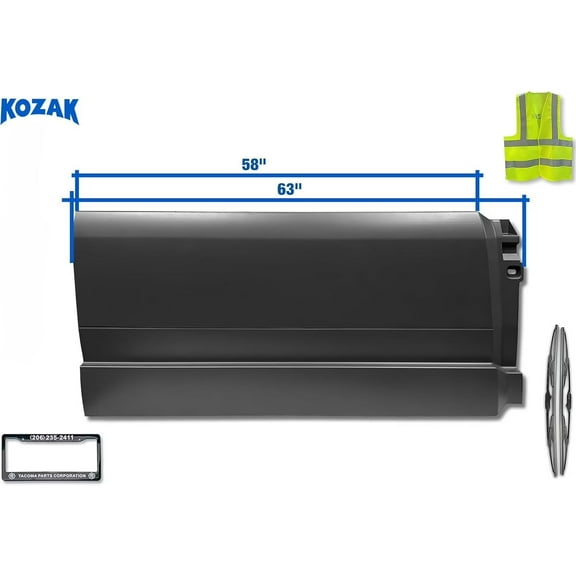 Chassis Middle Fairing Panel 63" Right Passenger Side (78549144) Compatible with Volvo VNL 2018  740, 860