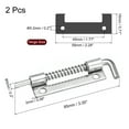 thumbnail image 2 of Unique Bargains Spring Loaded Latch Pin, 2 Pack 3.35' - 304 Stainless Steel Spring Latch, Left-Handed with Hole (Silver), 2 of 5