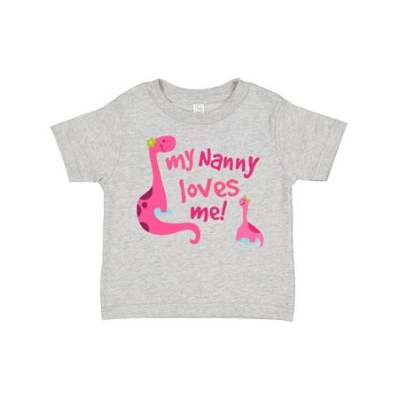

Inktastic My Nanny Loves Me Gift Toddler Toddler Girl T-Shirt