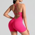 thumbnail image 4 of DHFJKG Womens Seamless Yoga Romper Adjustable Spaghetti Strap Gym Outfit Fitness Athletic Workout Short Jumpsuits Square Neck Trendy Onesie, 4 of 4