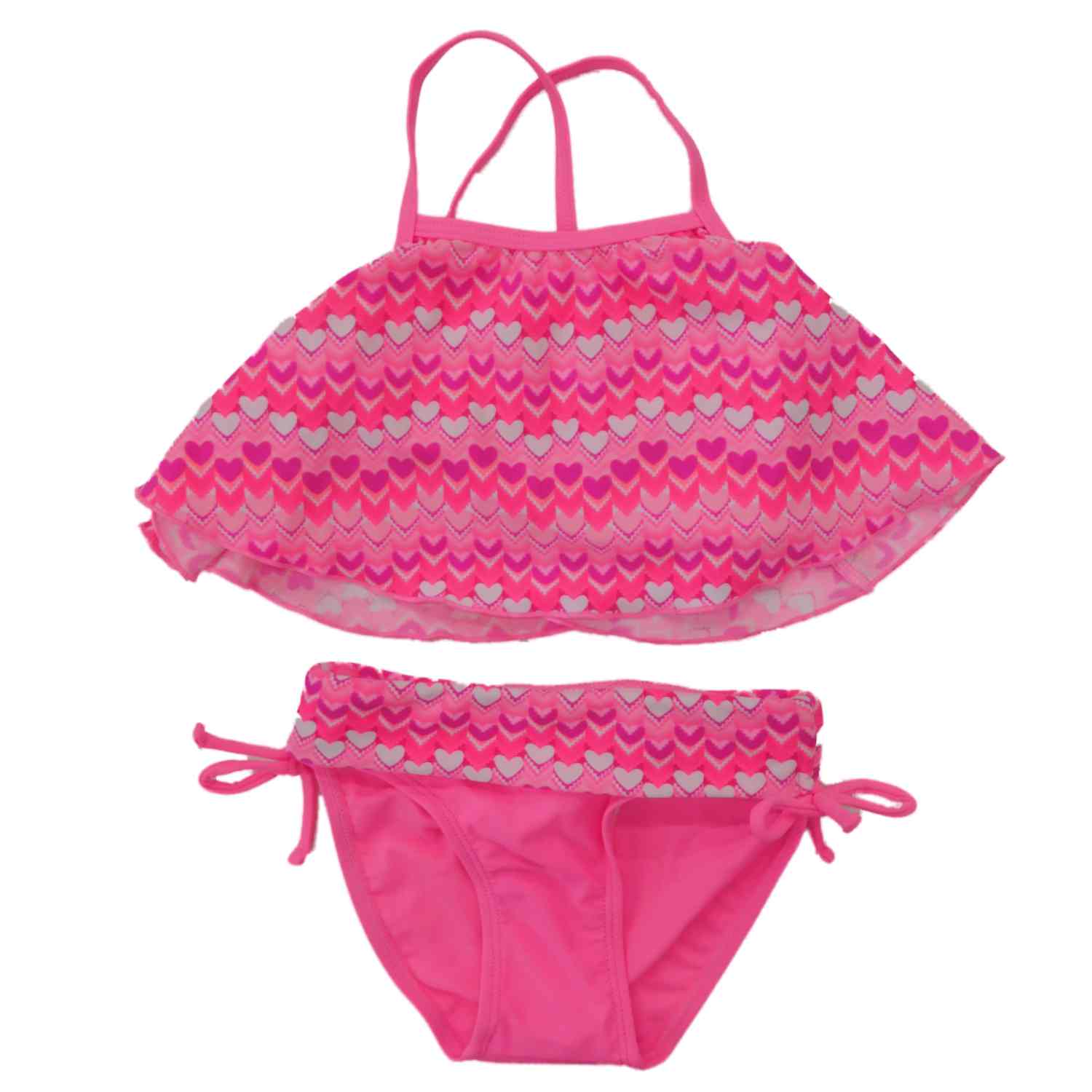 CT Kidz Infant & Toddler Girls Pink Heart 2 Piece Tankini Swimming