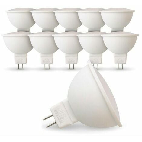 Un juego de 10 bombillas LED GU5.3 MR16 5W EQ 40W temperatura de color: blanco neutro 4000K