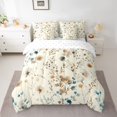 thumbnail image 2 of Manfei Girls Floral Blossoms 7 Pieces Bedding Comforter Set,Spring Graden Full Bedding Set Lightweight,Botanical Plants Fitted Sheet Flat Sheet,Breathable Home Decor, 2 of 8