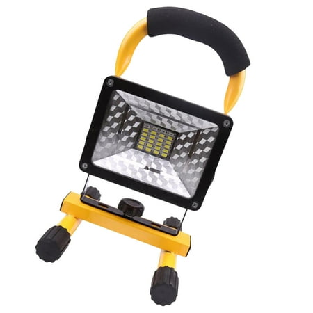 

30W Floodlight Rechargeable LED Work Light Spotlight Searchlight Camping Lantern Red and Blue Light Flashing with USB Cable (with Regular Battery)