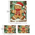 thumbnail image 4 of Pratyus Gingerbread Man 3-Piece Bedding Set with Modern Print, Soft Microfiber, Easy Care, for Bedroom and Guest Room Decor, Christmas Theme 87x68in, 4 of 8