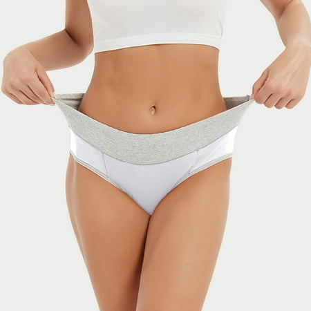 BYHONG Women s Cotton Underwear High Waisted Full Coverage Ladies Panties Panties for Women White XXXXXL