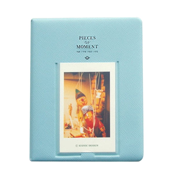 Pequeño álbum de fotos instantáneo, reemplazo de la caja de imágenes para Fujifilm Instax tiny Film 7s 8 9 7C, azul 68 Bolsillos Methold EL2473-02B