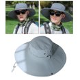 thumbnail image 4 of Sombrero de cubo grande para hombre, gorro de poliéster para exteriores, sombrero de pescador para ciclismo, pesca, escalada en roca - Gris oscuro SM SunniMix sombrero de copa, 4 of 7