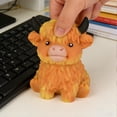 thumbnail image 3 of Sulaicai Highland Cow Squishies, Slow Rising Sensory Fidget Stress Ball for Anxiety Relief, Easter Basket Stuffer Party Favor Gift for Cow Lovers (Yellow), 3 of 8