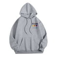 thumbnail image 5 of larppty Hoodies for Women Oversized Christmas Sweatshirt Loose Fit Cute Hoodie Drawstring Fall Pullover with Pocket (Grey, XL), 5 of 8