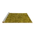 thumbnail image 2 of Ahgly Company Machine Washable Indoor Square Oriental Yellow Industrial Area Rugs, 7' Square, 2 of 4