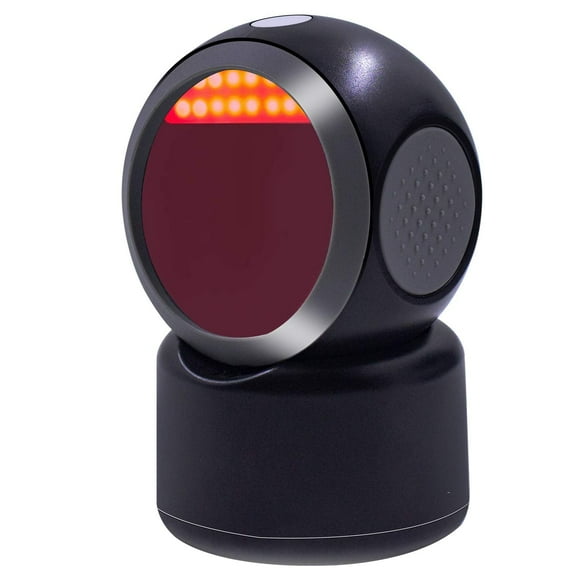 2D QR Hands-Free Barcode Scanner Omnidirectional Automatic Sensing Scanning USB Barcode Reader Adjustable Screen Scanning Platform Scanner for POS PC Supermarket Bookstore