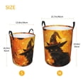 thumbnail image 2 of Laundry Basket, Halloween Bat Witch Hat Black Cat Laundry Hamper Waterproof Laundry Bag Clothes Hamper Laundry Bin with Handles for Bedroom, Living Room, Kids Room, 2 of 6