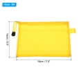 thumbnail image 2 of Uxcell Zipper Pouch, B6 Nylon Mesh Liner Pencil Case Zipper Cosmetic Bags for Office, Yellow 5 Pack, 2 of 6