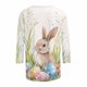 thumbnail image 5 of TaTaai Women's Easter Printed Pullover T-Shirt Round Neck 3/4 Sleeve Casual Loose Fit Holiday Spring Festival Top Everyday Blouse Gift, 5 of 5