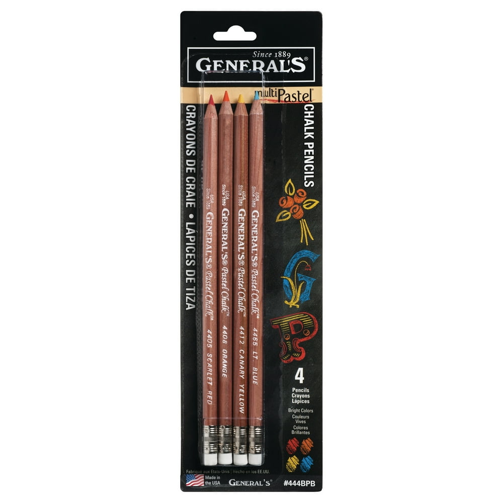 General Pencil MultiPastel Chalk Pencil Set, Bright Colors Walmart