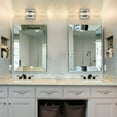 thumbnail image 2 of Set of 2 Bathroom Crystal Wall Light Modern Integrated LED Wall Sconce for Bedroom Living Room - Sliver, 2 of 9