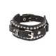 thumbnail image 3 of Pulsera de cuero negra, brazalete gótico, pulseras punk, para mujer, color negro 11, código de modelo 12453, negro 11, 3 of 5