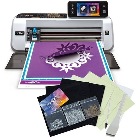brother cutting machine rhinestone hobby scanncut2 trial kit walmart