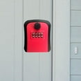 thumbnail image 5 of Colaxi Key Lock Box Password Box 4 Digit Code Resettable Key Storage Box Security Lock Box for Store Apartment Outdoor Residential Real Estate Agent Red, 5 of 9