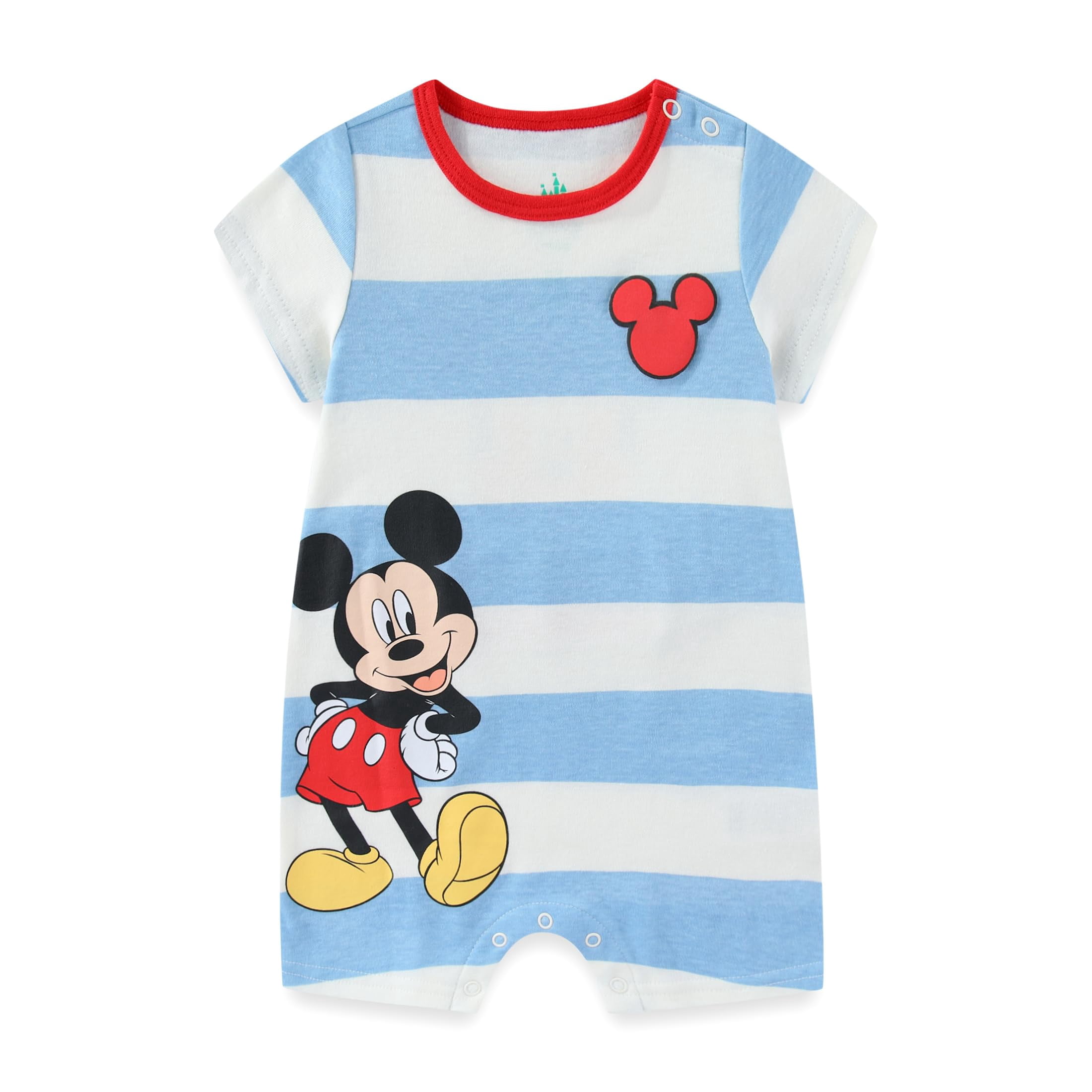 Disney Mickey Mouse Short Sleeve Romper (Baby Boys), 2 Pack, Sizes 6M-24M