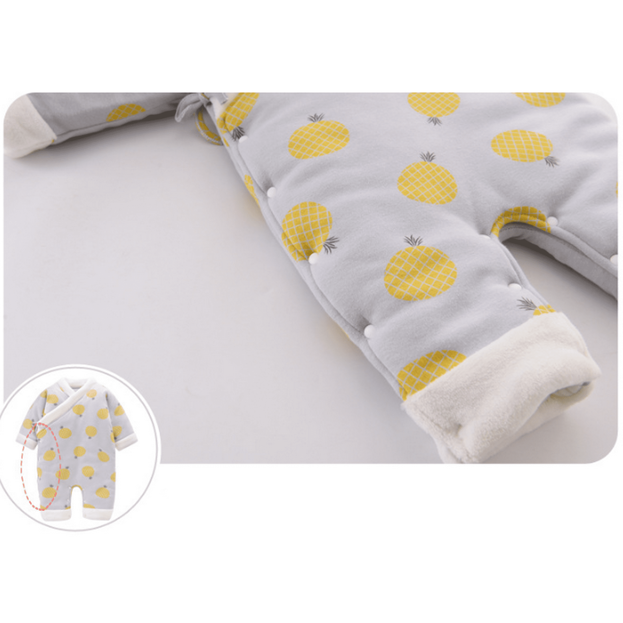 Hengyun1 Baby Onesies Winter Thick Baby Cotton Quilted Clothes Newborn Cotton Warm Clothes 0 To 3 Months