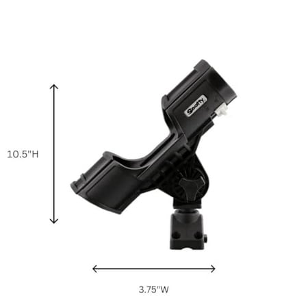 Scotty #400-BK Orca Rod Holder w/ #241L Side Deck Mount Black Small