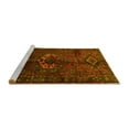 thumbnail image 2 of Ahgly Company Machine Washable Indoor Square Persian Yellow Traditional Area Rugs, 4' Square, 2 of 4