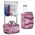thumbnail image 3 of Fegat Dance Bag with Garment Rack, 23" Glittering Rolling Dance Competition Bag Prism-Glowing Waterproof Dance Duffel Bag Costume Suitcase for Dancers Performer Artist,Sparkle Purple, 3 of 12