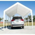 thumbnail image 3 of 10x20 (8) Leg Portable Carport Outdoor Party Sun Shade Shelter - WHITE - 1 1/2" Frame, 3 of 10