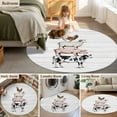 thumbnail image 6 of Large Round Rug 7Ft Farmhouse Wooden Grain Circle Area Rugs Washable Non Slip Indoor Floor Mats Carpet for Living Room Bedroom Dining Room Home Decor, 6 of 9