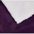 thumbnail image 4 of Soft Micromink Sherpa Throw Blanket - King, Plum, 4 of 7