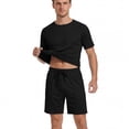 thumbnail image 7 of GINGTTO Men's Summer 2 Piece Short Set Casual Athletic Workout Outfits Loose Fit T-Shirt and Elastic Waist Shorts, 7 of 7