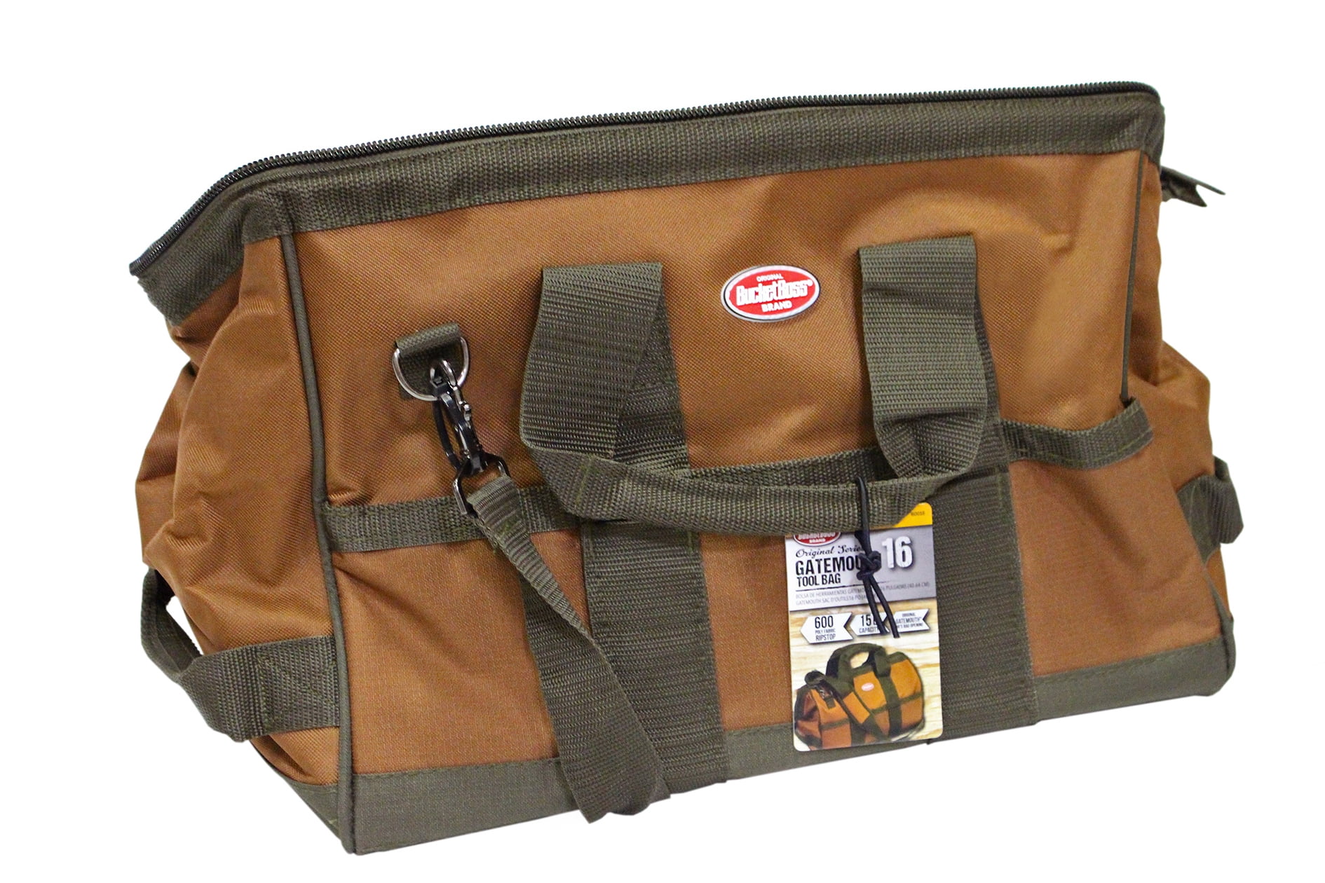 Bucket Boss 60016 Brown Gatemouth Tool Bag - Walmart.com