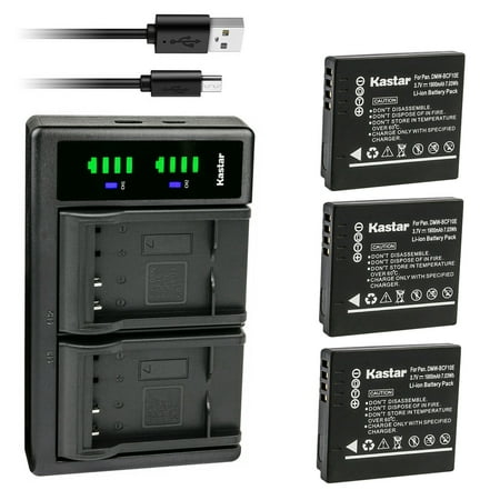 Kastar 3-Pack Battery and LTD2 USB Charger Replacement for Panasonic Lumix DMC-FS8 Lumix DMC-FX25 Lumix DMC-FX40 Lumix DMC-FX48 Lumix DMC-FX60 Lumix DMC-FX65 Lumix DMC-FX66 Lumix DMC-FX68