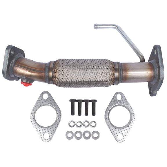 NEWZQ Front Exhaust Pipe Fits Select: 2012-2017 Hyundai Accent Kia Rio Hatchback Sedan 1.6L L4 1Pc