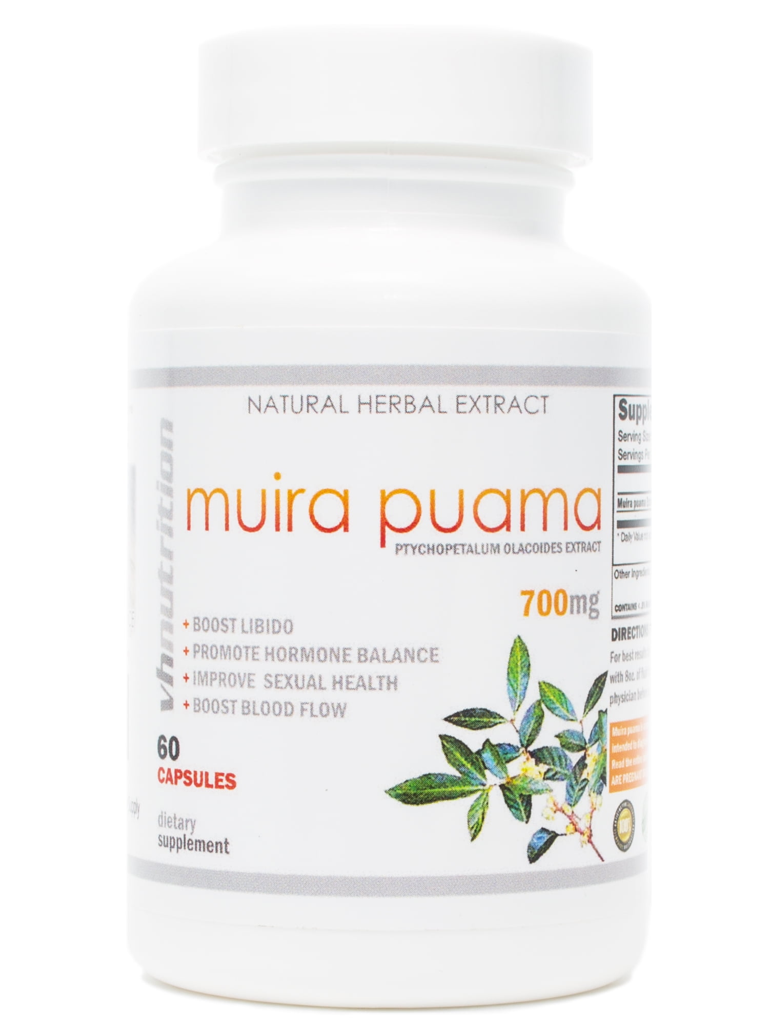 VH Nutrition Muira Puama Extract 700mg Natural Stress Relief