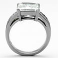 thumbnail image 3 of High polished (no plating) Stainless Steel Ring with AAA Grade CZ in Clear for Women Style TK1081, 3 of 4