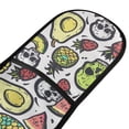 thumbnail image 2 of Dailycode Double Sided Oven Mitt with Loop Heat Resistant Kitchen Long Potholders 7" x 35" Skull and Fruits, 2 of 6