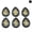 Black Obsidian, variant on 7pcs Crystal Stone Gems Drop Hand Seven Chakra Energy Reiki Healing Pendant-Flame Jasper